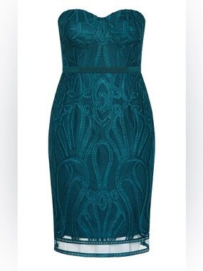 ✨Stunning Antonia Strapless Emerald Dress for sale!